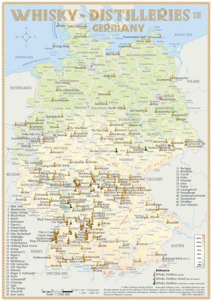 Produktbild: Whisky Distilleries Germany-Austria-Switzerland - Tasting Map