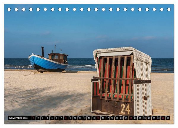 Produktbild: Die Ostseek&uuml;ste in Mecklenburg-Vorpommern (Tischkalender 2026 DIN A5 quer), CALVENDO Monatskalender