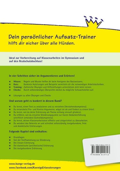 Produktbild: Aufsatz - Argumentieren und Er&ouml;rtern. Deutsch Klasse 9/10.