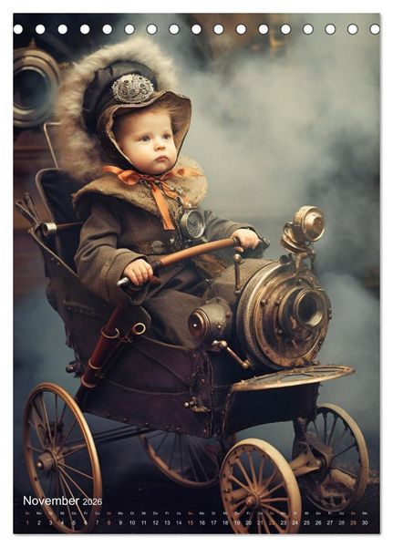 Produktbild: Steampunk Kinderwelt (Tischkalender 2026 DIN A5 hoch), CALVENDO Monatskalender