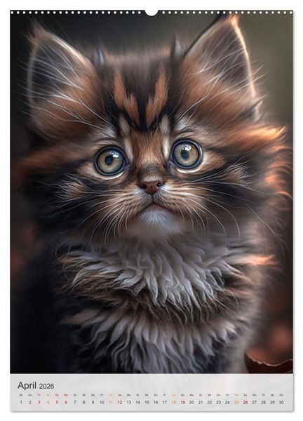 Produktbild: S&uuml;&szlig;e Katzenkinder (hochwertiger Premium Wandkalender 2026 DIN A2 hoch), Kunstdruck in Hochglanz