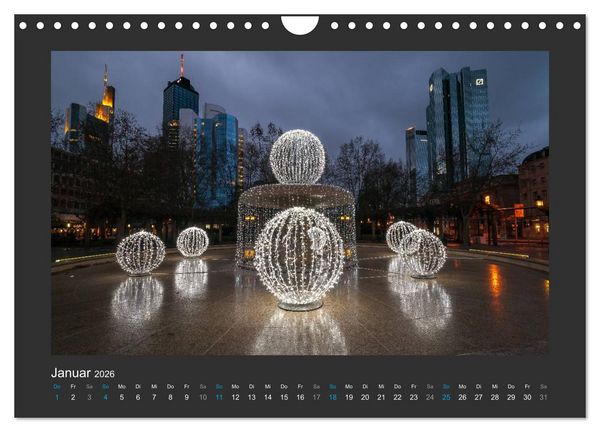 Produktbild: FRANKFURT - Nachtlichter 2026 (Wandkalender 2026 DIN A4 quer), CALVENDO Monatskalender