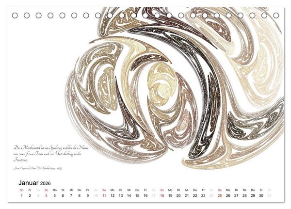 Produktbild: Mathematik - Grafiken und Zitate 2026 (Tischkalender 2026 DIN A5 quer), CALVENDO Monatskalender