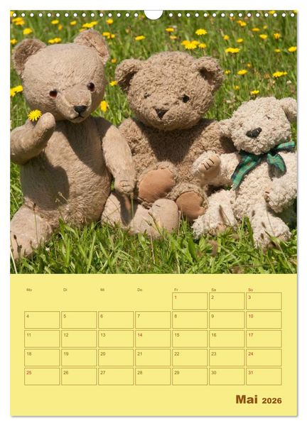 Produktbild: B&auml;renstarker Planer f&uuml;r das Jahr &ndash; Teddys (Wandkalender 2026 DIN A3 hoch), CALVENDO Monatskalender