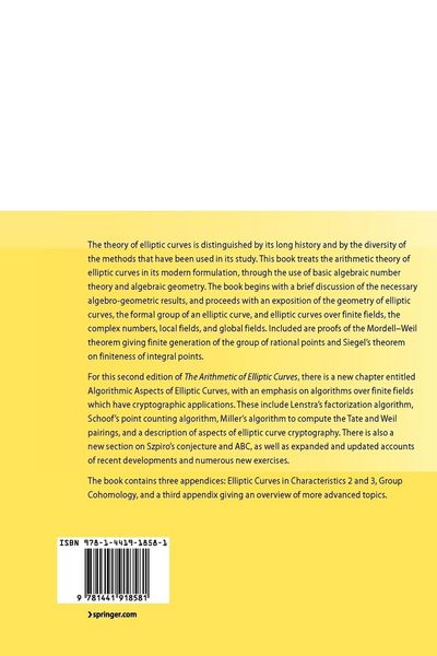 Produktbild: The Arithmetic of Elliptic Curves