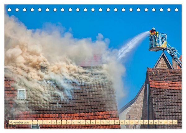Produktbild: Feuerwehr - Eins&auml;tze (Tischkalender 2026 DIN A5 quer), CALVENDO Monatskalender