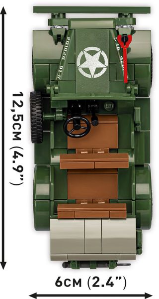 Produktbild: COBI Historical Collection 3111 - Dodge WC-56 Command Car, Bausatz 1:35, 208 Klemmbausteine/2 Spielfiguren