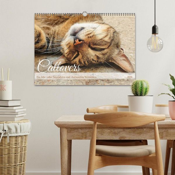 Produktbild: Catlovers - Ein Jahr voller Samtpfoten und charmanten Weisheiten (Wandkalender 2026 DIN A3 quer), CALVENDO Monatskalender