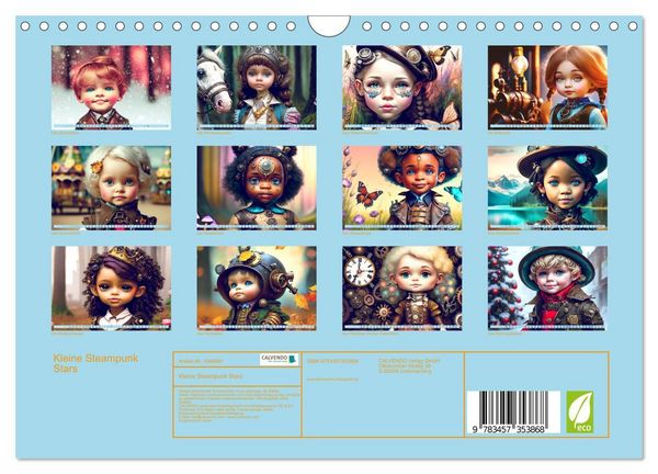 Produktbild: Kleine Steampunk Stars (Wandkalender 2026 DIN A4 quer), CALVENDO Monatskalender