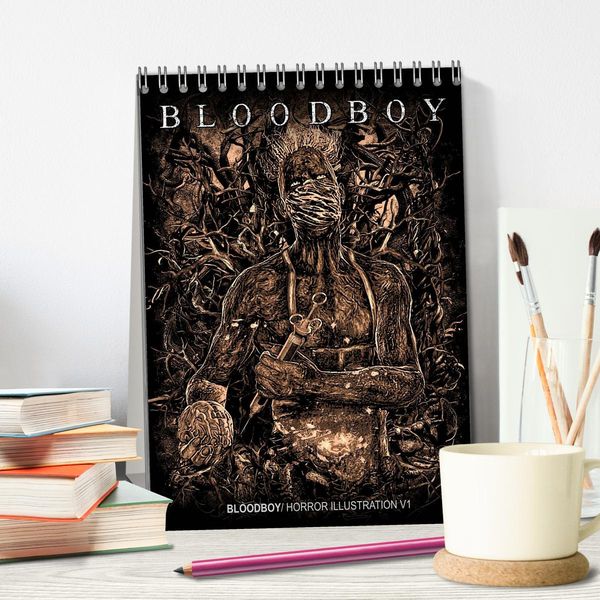 Produktbild: BLOODBOY/ HORROR ILLUSTRATION V1 (Tischkalender 2026 DIN A5 hoch), CALVENDO Monatskalender