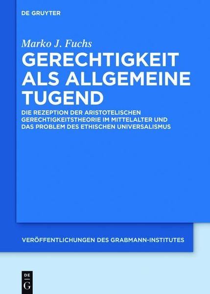 Produktbild: Gerechtigkeit als allgemeine Tugend