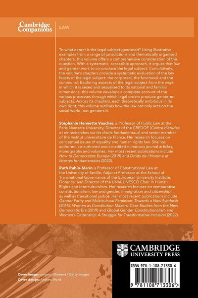 Produktbild: The Cambridge Companion to Gender and the Law
