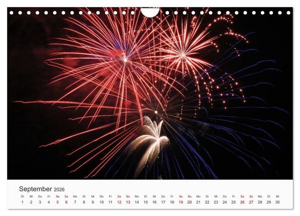 Produktbild: Feuerwerke - Kunstwerke am Himmel (Wandkalender 2026 DIN A4 quer), CALVENDO Monatskalender