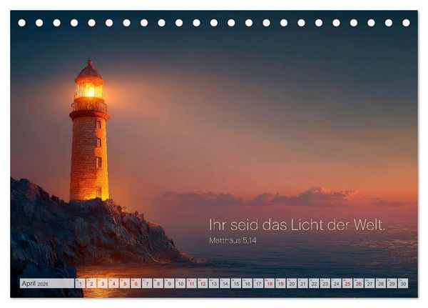 Produktbild: Psalmen und Bibelverse - Himmlische Botschaften (Tischkalender 2026 DIN A5 quer), CALVENDO Monatskalender