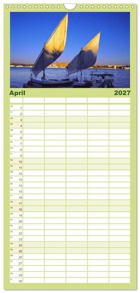 Produktbild: Familienplaner 2027 - &Auml;gypten mit 5 Spalten (Wandkalender, 21 x 45 cm) CALVENDO