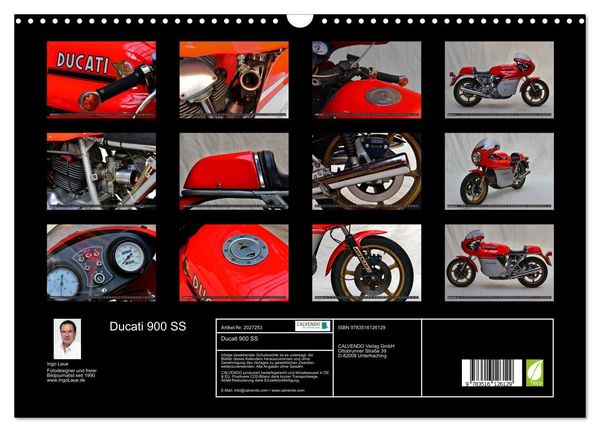 Produktbild: Ducati 900 SS (Wandkalender 2026 DIN A3 quer), CALVENDO Monatskalender