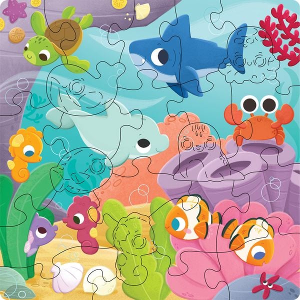 Produktbild: Kinderpuzzle 22 Teile - Farbenspiel der Meere
