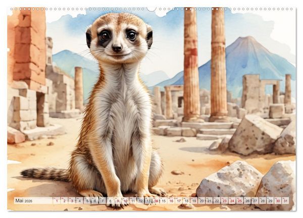 Produktbild: Erdm&auml;nnchen in Italien (Wandkalender 2026 DIN A2 quer), CALVENDO Monatskalender