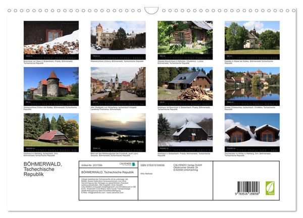 Produktbild: B&Ouml;HMERWALD, Tschechische Republik (Wandkalender 2026 DIN A3 quer), CALVENDO Monatskalender