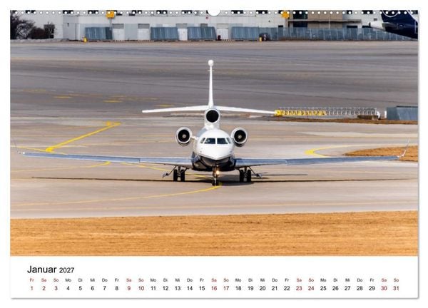 Produktbild: Die Welt der Privatjets (hochwertiger Premium Wandkalender 2027 DIN A2 quer), Kunstdruck in Hochglanz