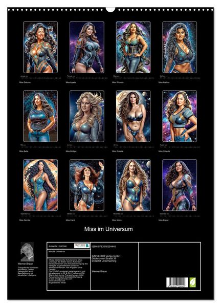 Produktbild: Miss im Universum (Wandkalender 2026 DIN A2 hoch), CALVENDO Monatskalender