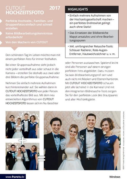 Produktbild: Hochzeitsfoto 2017/DVD-ROM