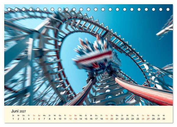 Produktbild: Achterbahn - High Tech, High Speed, High Thrill (Tischkalender 2027 DIN A5 quer), CALVENDO Monatskalender