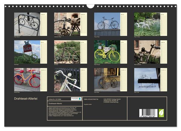 Produktbild: Drahtesel-Allerlei (Wandkalender 2026 DIN A3 quer), CALVENDO Monatskalender