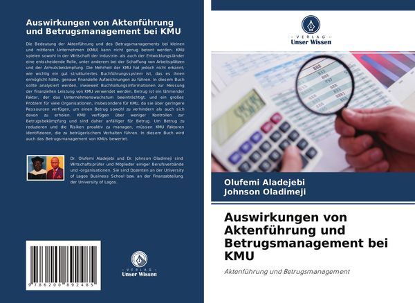 Produktbild: Auswirkungen von Aktenf&uuml;hrung und Betrugsmanagement bei KMU