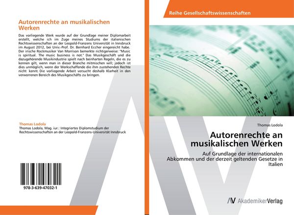 Produktbild: Autorenrechte an musikalischen Werken