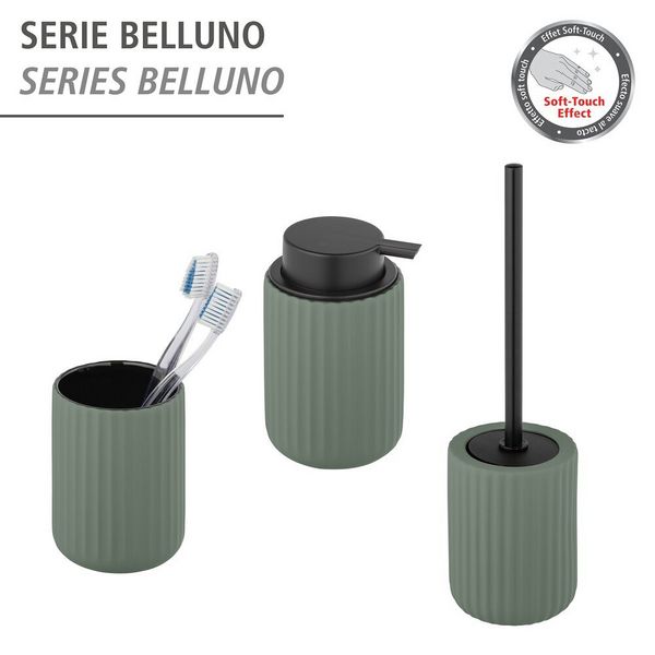 Produktbild: Keramik WC-Garnitur Mod. Belluno Gr&uuml;n, mit Soft-Touch Oberfl&auml;che
