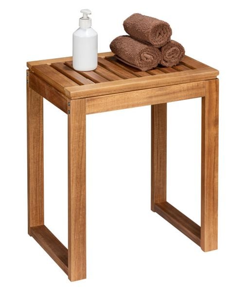 Produktbild: Badhocker Mod. Fondi, aus massivem Akazienholz