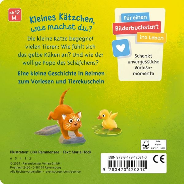 Produktbild: Mein liebstes Vorlese-F&uuml;hlbuch - Die kleine Katze
