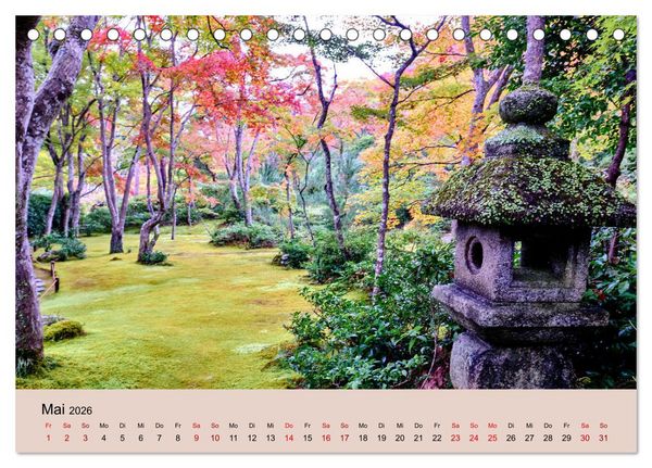 Produktbild: Japan im Herbst (Tischkalender 2026 DIN A5 quer), CALVENDO Monatskalender