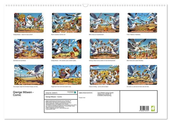 Produktbild: Gierige M&ouml;wen - Comic (Wandkalender 2027 DIN A2 quer), CALVENDO Monatskalender