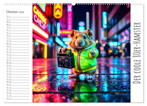 Produktbild: History Hamster - Die Geschichte der Welt in 12 Nagerbildern (Wandkalender 2026 DIN A2 quer), CALVENDO Monatskalender