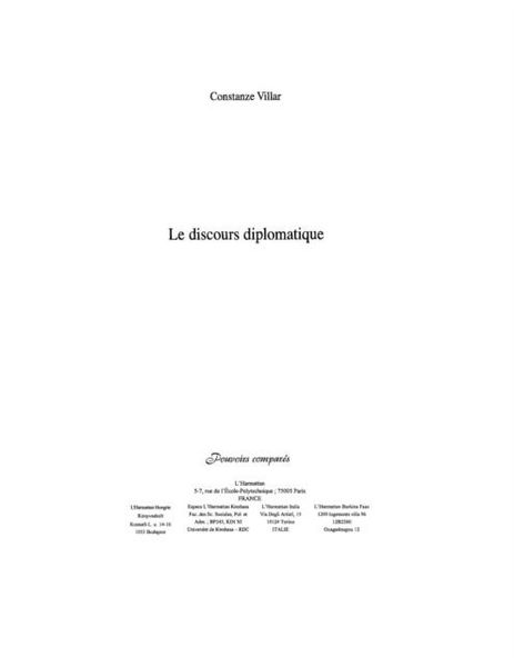 Produktbild: Discours diplomatique