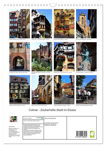 Produktbild: Colmar - Zauberhafte Stadt im Elsass (Wandkalender 2027 DIN A3 hoch), CALVENDO Monatskalender