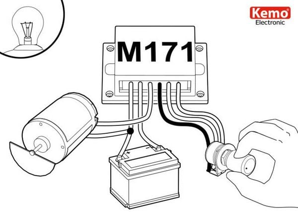 Produktbild: Kemo M171 Leistungsregler Baustein 9 V/DC, 12 V/DC, 24 V/DC