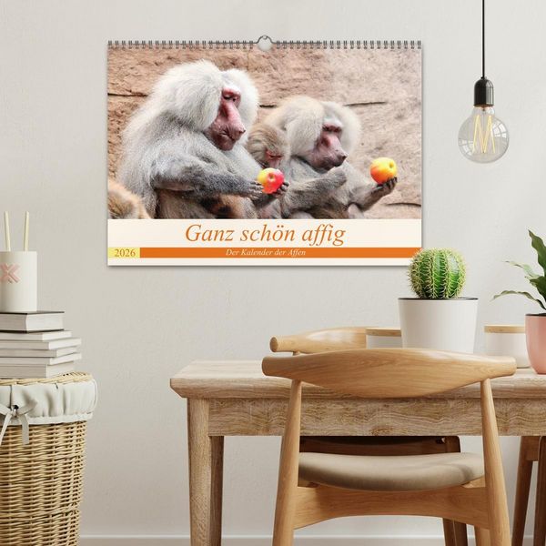 Produktbild: Ganz sch&ouml;n affig - Der Kalender der Affen (Wandkalender 2026 DIN A3 quer), CALVENDO Monatskalender
