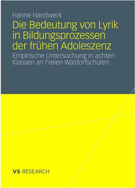 Produktbild: Die Bedeutung von Lyrik in Bildungsprozessen der fr&uuml;hen Adoleszenz