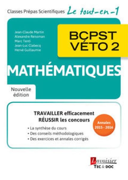 Produktbild: Math&eacute;matiques BCPST VETO 2 2&egrave;me &eacute;d