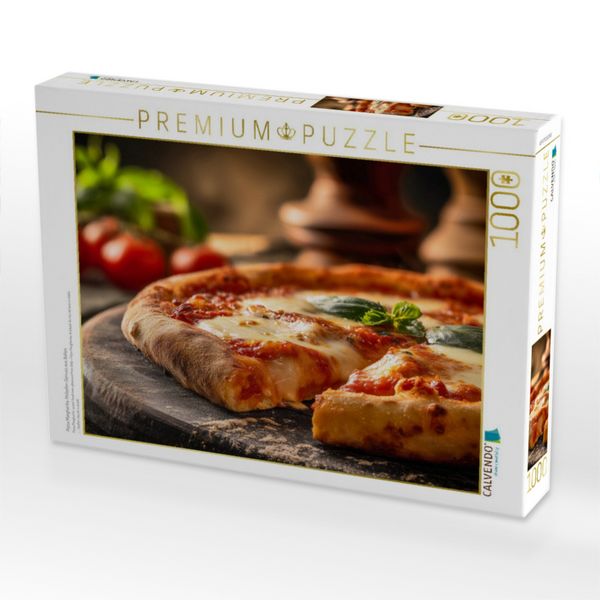 Produktbild: CALVENDO Puzzle Pizza Margherita, Holzofen Genuss aus Italien | 1000 Teile Lege-Gr&ouml;&szlig;e 64x48cm Foto-Puzzle f&uuml;r gl&uuml;ckliche Stunden