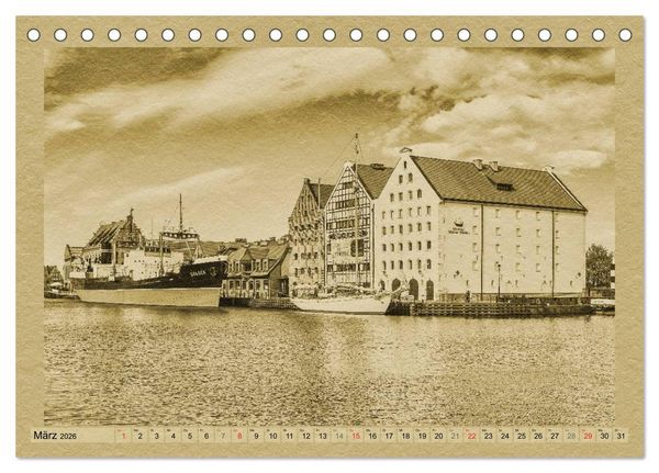 Produktbild: Danzig &ndash; Ein Kalender im Zeitungsstil (Tischkalender 2026 DIN A5 quer), CALVENDO Monatskalender