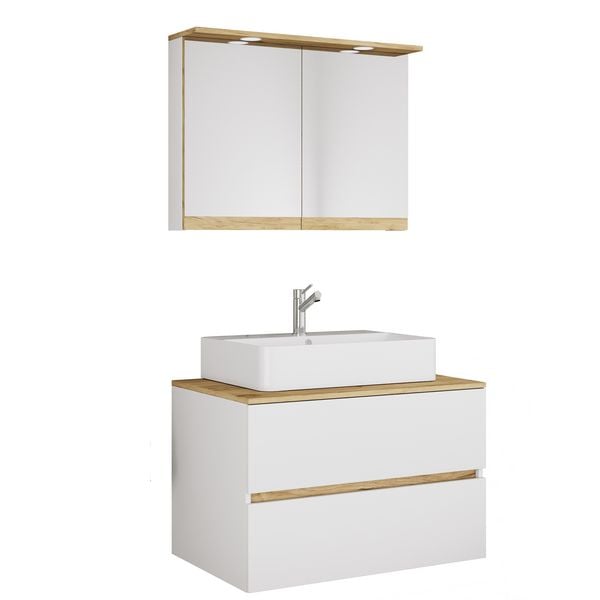 Produktbild: 3 tlg. Badm&ouml;bel-Set mit Waschbecken Cosila-A 80 cm