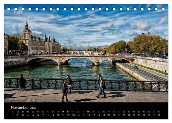Produktbild: Paris - Impressionen einer Weltstadt (Tischkalender 2026 DIN A5 quer), CALVENDO Monatskalender