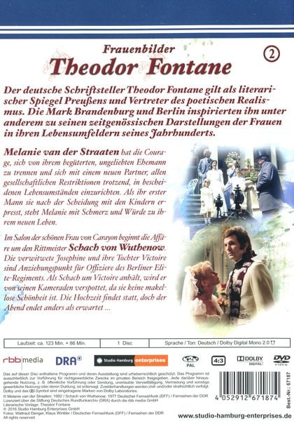 Produktbild: Theodor Fontane: Frauenbilder/Leben - Liebe - Schicksale Vol. 2- Melanie van der Straaten + Schach von Wuthenow