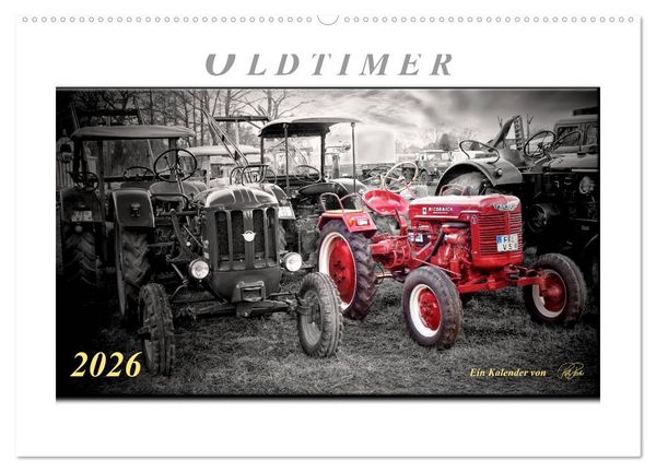 Produktbild: Oldtimer - nostalgische Traktoren und Lastwagen (Wandkalender 2026 DIN A2 quer), CALVENDO Monatskalender