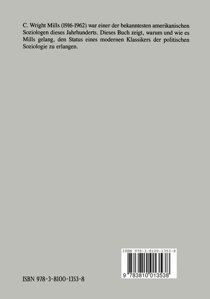 Produktbild: Die politische Soziologie C. Wright Mills&rsquo;