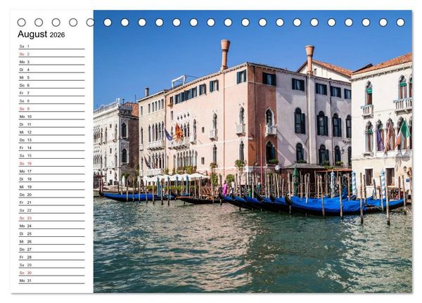 Produktbild: VENEDIG Eine Tour auf dem Canal Grande (Tischkalender 2026 DIN A5 quer), CALVENDO Monatskalender